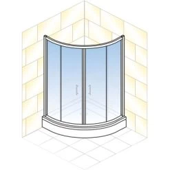 Schulte ExpressPlus Runddusche Sunny Sicherheitsglas Chromoptik 190x90x90cm -Bad Verkauf 63462 2053 4060991051197 2
