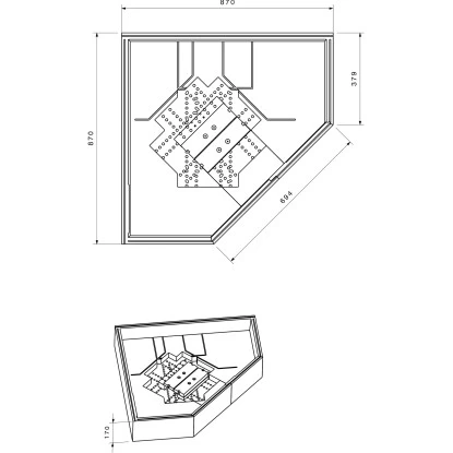 Duschwannenträger Für Ottofond Ibiza Fünfeck 90 Cm X 90 Cm 2 Duschwannenträger Für Ottofond Ibiza Fünfeck 90 Cm X 90 Cm – Bild 2