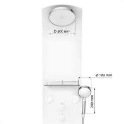 Eisl Duschpaneel Karibik 3 In 1 Mit Regendusche Sechs Massagedüsen Weiß -Bad Verkauf 7663628 2759 4