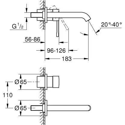 Grohe 2-Loch-Waschtischbatterie Essence Warm Sunset Gebürstet 2 Grohe 2-Loch-Waschtischbatterie Essence Warm Sunset Gebürstet – Bild 2