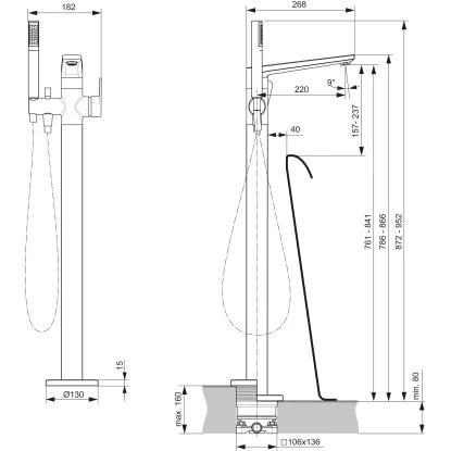 Ideal Standard Badearmatur Tonic II Silk Black 12 Ideal Standard Badearmatur Tonic II Silk Black – Bild 12