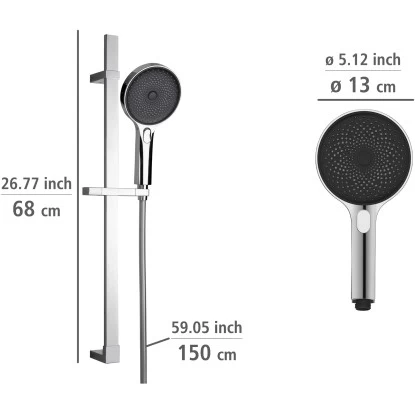Wenko Brauseset Softwater Chrom 10 Wenko Brauseset Softwater Chrom – Bild 10