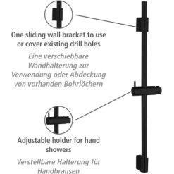 Wenko Duschstange Classic Schwarz 70 Cm -Bad Verkauf 903263 1068 02