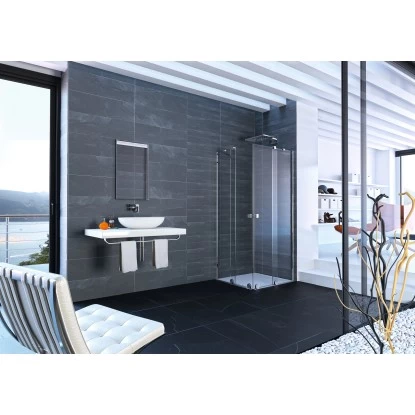 Hüppe Gleittüreckeinstieg Xtensa Pure 2-tlg. 1/2 BxH: 90 Cm X 200 Cm L Silber HG 1 Hüppe Gleittüreckeinstieg Xtensa Pure 2-tlg. 1/2 BxH: 90 Cm X 200 Cm L Silber HG