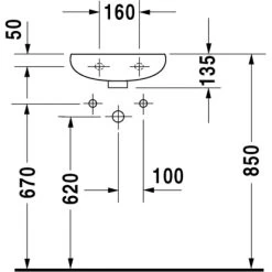 Duravit Handwaschbecken Duraplus Compact 36,5 Cm Mit Hahnloch Li./re. -Bad Verkauf 946923 4123 079735V