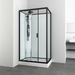 Sanotechnik Komplettdusche Epic Schwarz 225 Cm X 120 Cm X 80 Cm