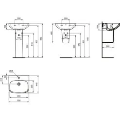 Ideal Standard Waschtisch I.life A 50x44 Cm 1 Hahnloch Mit Überlauf Weiß 13 Ideal Standard Waschtisch I.life A 50x44 Cm 1 Hahnloch Mit Überlauf Weiß -Bad Verkauf 9802901 3049 7