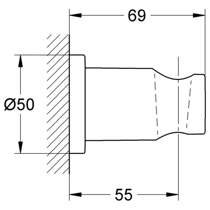 Grohe Handbrausehalter Rainshower Runde Rosette 2 Grohe Handbrausehalter Rainshower Runde Rosette – Bild 2