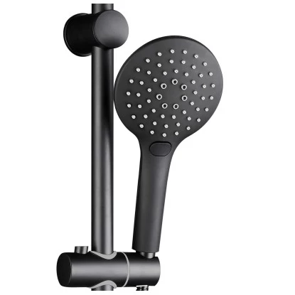 Schütte Stangenbrause-Set Raven 70 Cm Schwarz Matt 5 Schütte Stangenbrause-Set Raven 70 Cm Schwarz Matt – Bild 5