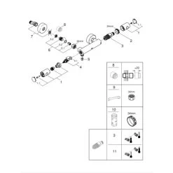 Grohe QuickFix Precision Get Thermostat-Brausebatterie DN 15 -Bad Verkauf mostatBrausebatterieDN15 9