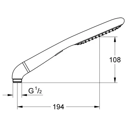 Grohe Handbrause Rainshower Eco 120 Mit 2 Strahlarten 2 Grohe Handbrause Rainshower Eco 120 Mit 2 Strahlarten – Bild 2