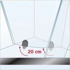 Schulte ExpressPlus Runddusche Kristall/Trend Inkl. Duschwanne 80x80cm -Bad Verkauf tail abklappmechanismaus a